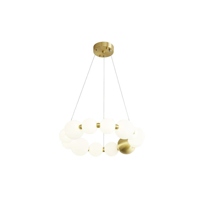 Elegant Pearl-Inspired Acrylic LED Chandelier
