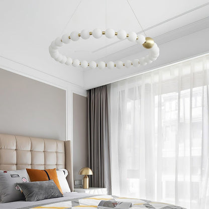 Elegant Pearl-Inspired Acrylic LED Chandelier