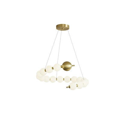 Elegant Pearl-Inspired Acrylic LED Chandelier