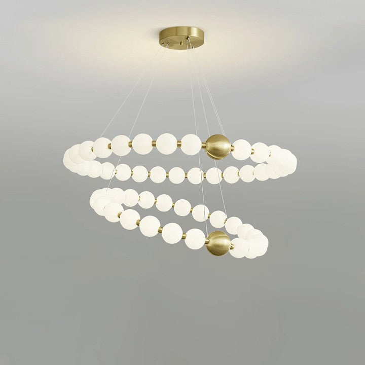 Elegant Pearl-Inspired Acrylic LED Chandelier