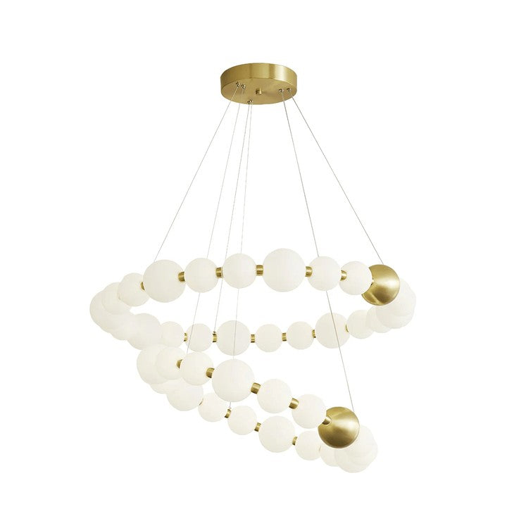 Elegant Pearl-Inspired Acrylic LED Chandelier