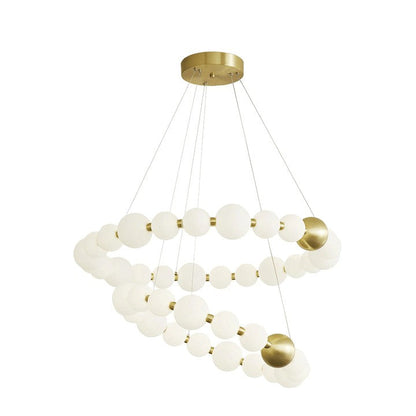 Elegant Pearl-Inspired Acrylic LED Chandelier