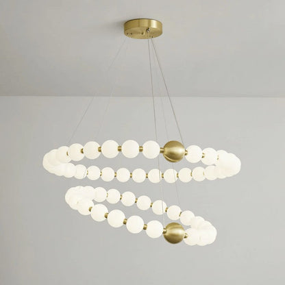 Elegant Pearl-Inspired Acrylic LED Chandelier