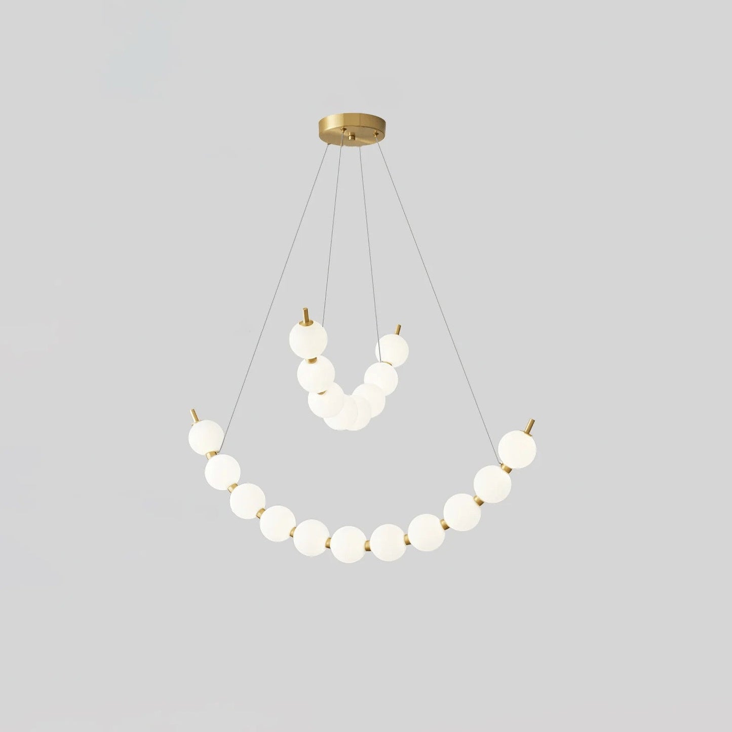 Elegant Pearl-Inspired Acrylic LED Chandelier