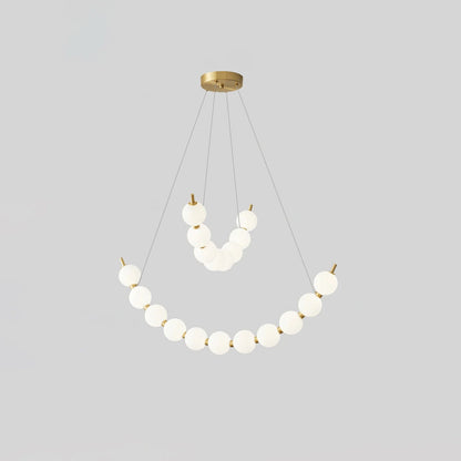Elegant Pearl-Inspired Acrylic LED Chandelier