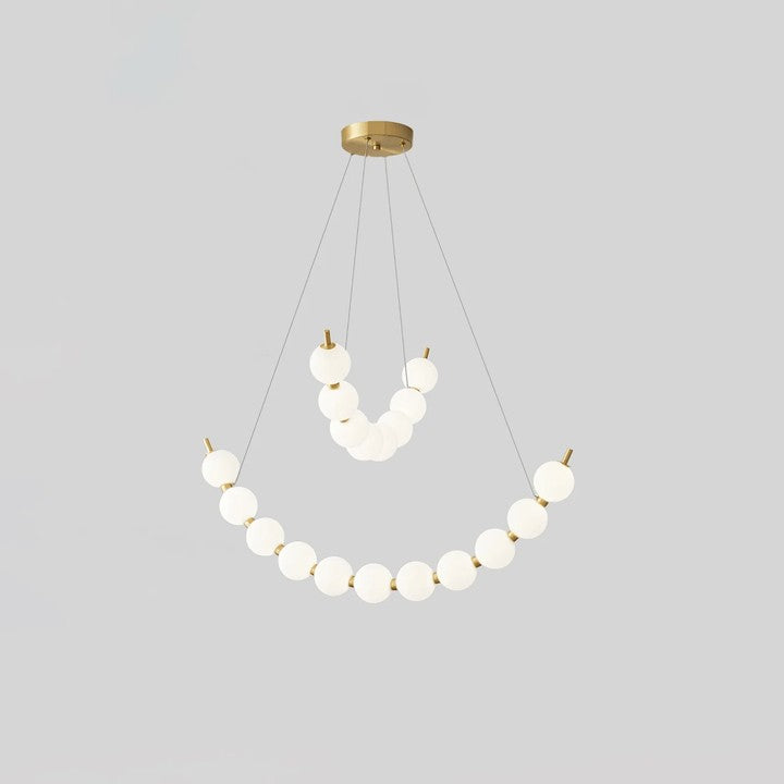 Elegant Pearl-Inspired Acrylic LED Chandelier
