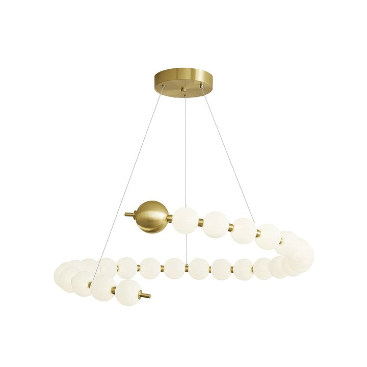 Elegant Pearl-Inspired Acrylic LED Chandelier