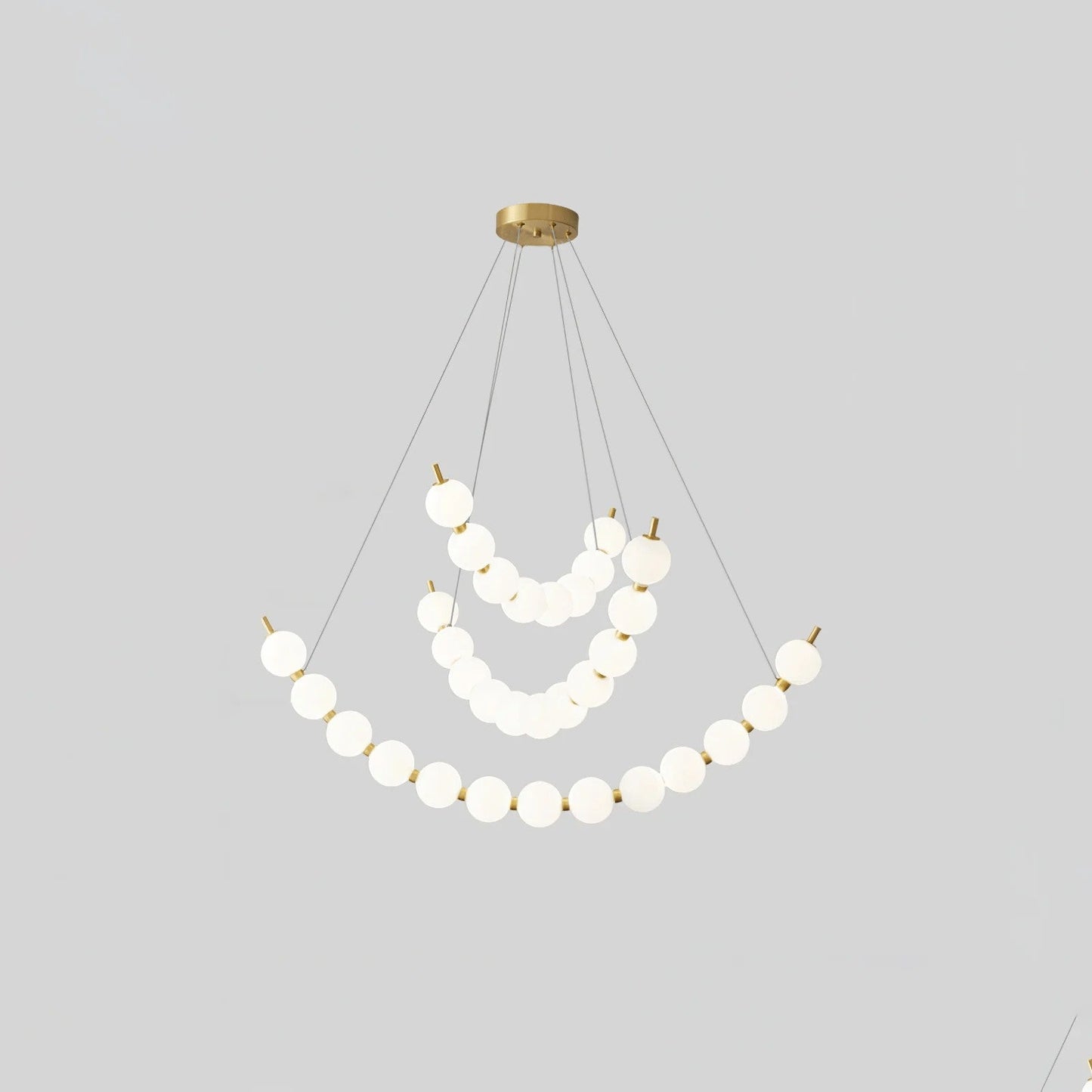 Elegant Pearl-Inspired Acrylic LED Chandelier
