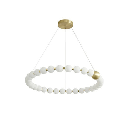 Elegant Pearl-Inspired Acrylic LED Chandelier