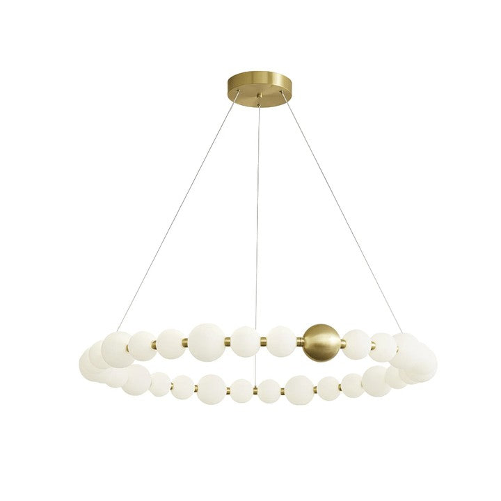 Elegant Pearl-Inspired Acrylic LED Chandelier