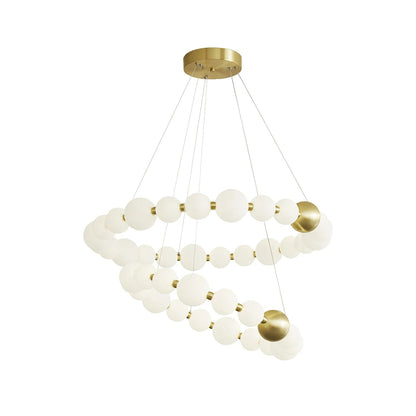 Elegant Pearl-Inspired Acrylic LED Chandelier