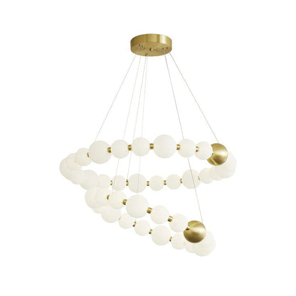 Elegant Pearl-Inspired Acrylic LED Chandelier