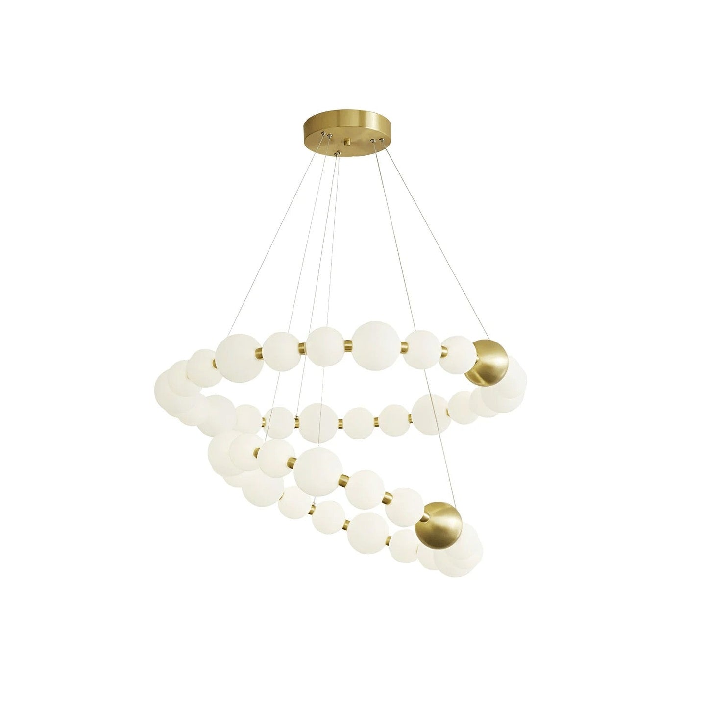 Elegant Pearl-Inspired Acrylic LED Chandelier