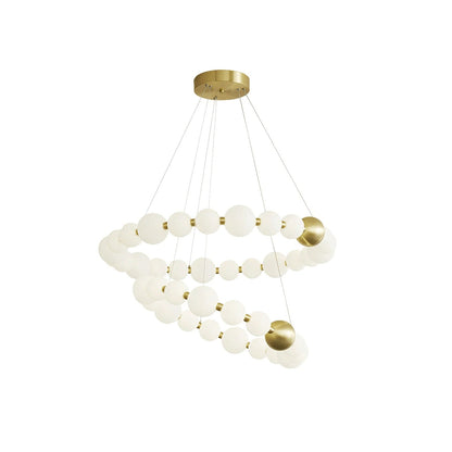 Elegant Pearl-Inspired Acrylic LED Chandelier