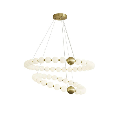 Elegant Pearl-Inspired Acrylic LED Chandelier