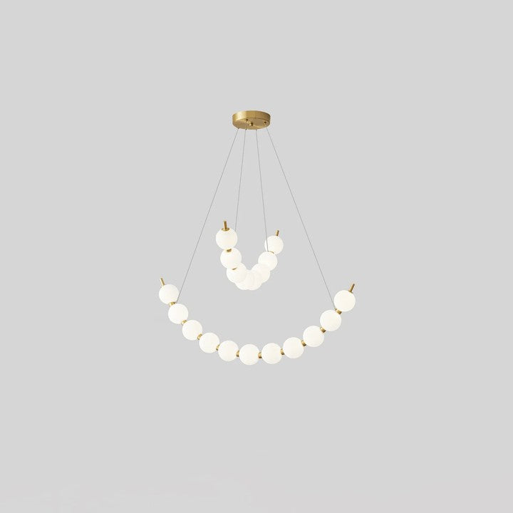 Elegant Pearl-Inspired Acrylic LED Chandelier