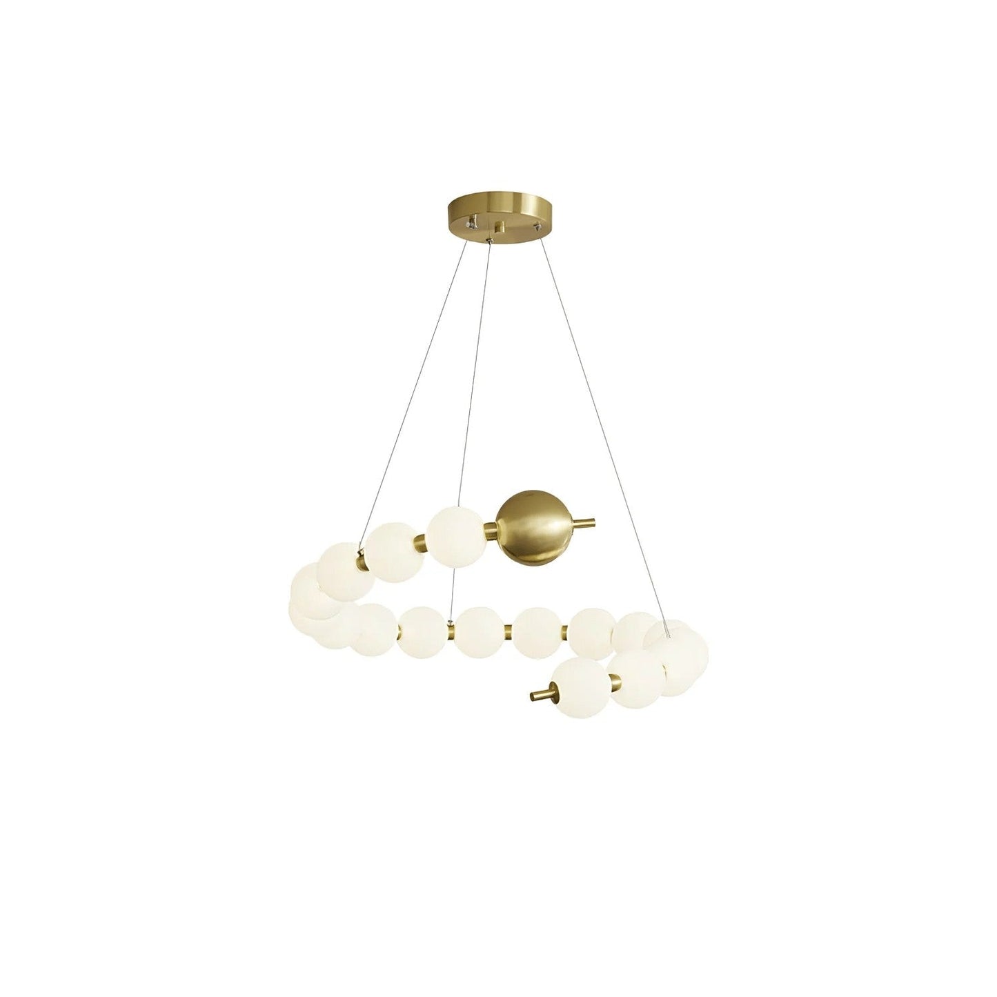 Elegant Pearl-Inspired Acrylic LED Chandelier