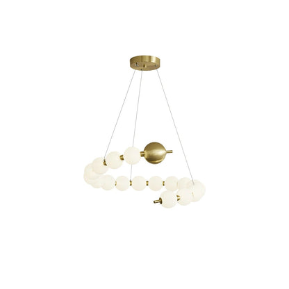 Elegant Pearl-Inspired Acrylic LED Chandelier