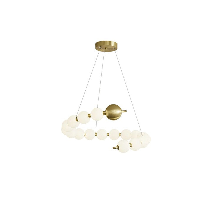 Elegant Pearl-Inspired Acrylic LED Chandelier