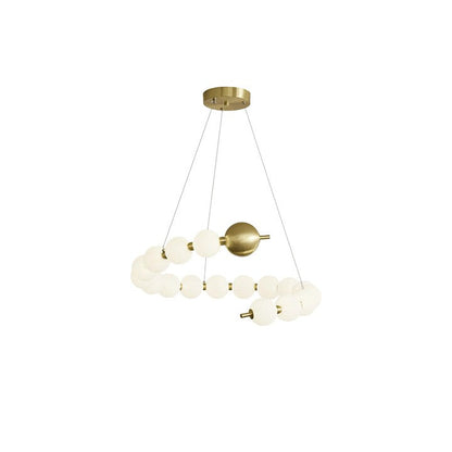 Elegant Pearl-Inspired Acrylic LED Chandelier