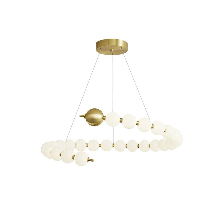 Elegant Pearl-Inspired Acrylic LED Chandelier