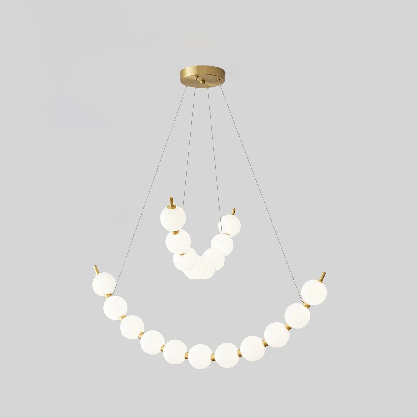 Elegant Pearl-Inspired Acrylic LED Chandelier