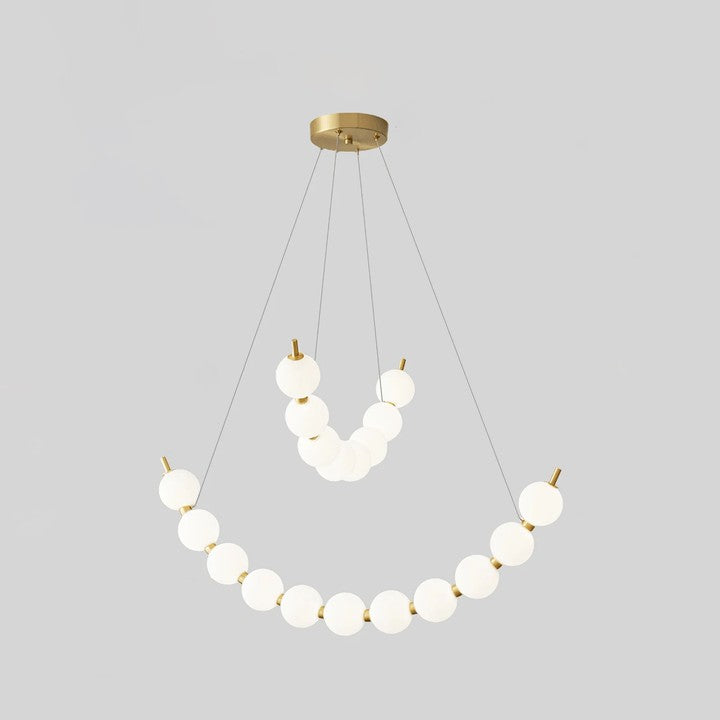 Elegant Pearl-Inspired Acrylic LED Chandelier