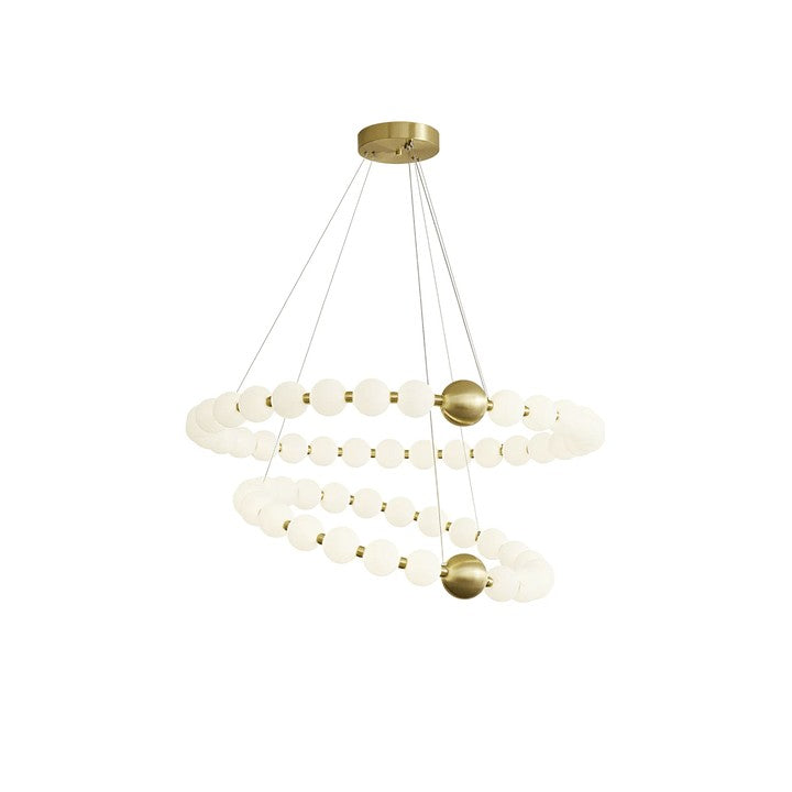 Elegant Pearl-Inspired Acrylic LED Chandelier