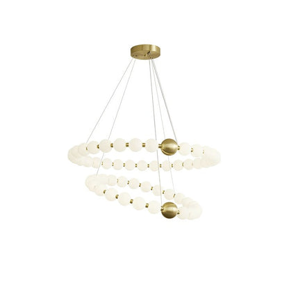 Elegant Pearl-Inspired Acrylic LED Chandelier