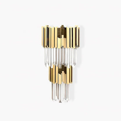 Empire Crystal Wall Sconce - Gold & Stainless Steel