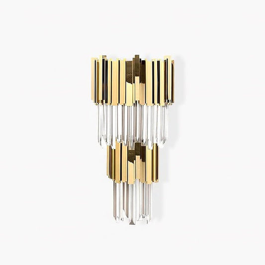 Empire Crystal Wall Sconce - Gold & Stainless Steel