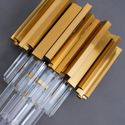 Empire Crystal Wall Sconce - Gold & Stainless Steel