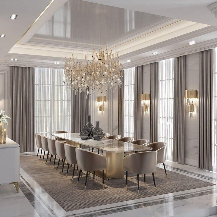Empire Crystal Wall Sconce - Gold & Stainless Steel