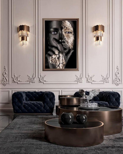 Empire Crystal Wall Sconce - Gold & Stainless Steel