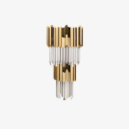 Empire Crystal Wall Sconce - Gold & Stainless Steel