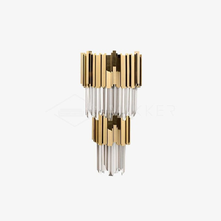 Empire Crystal Wall Sconce - Gold & Stainless Steel