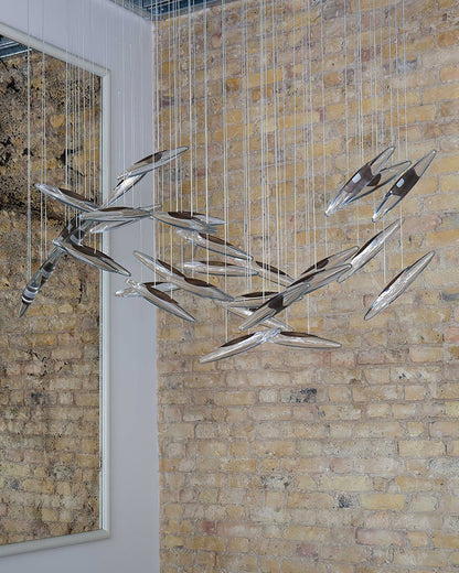 Ethereal LED Crystal Orb Chandelier