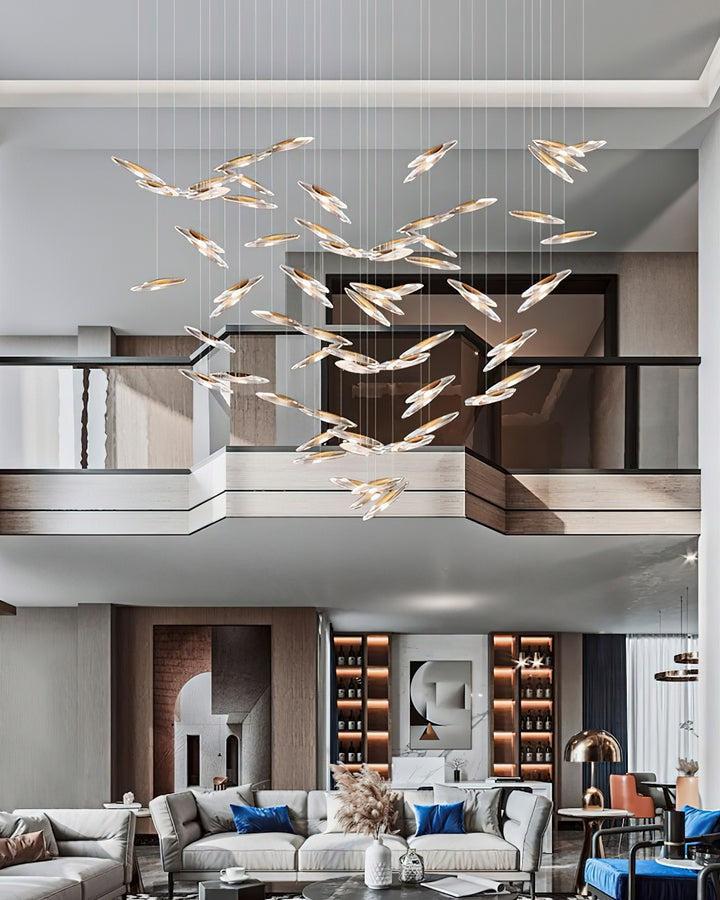 Ethereal LED Crystal Orb Chandelier