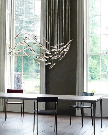 Ethereal LED Crystal Orb Chandelier