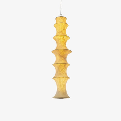 Falkland Tiered White Silk LED Pendant Lamp