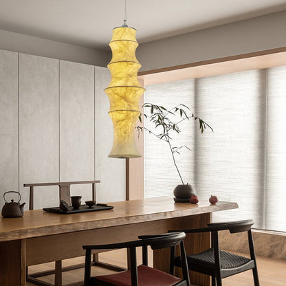 Falkland Tiered White Silk LED Pendant Lamp