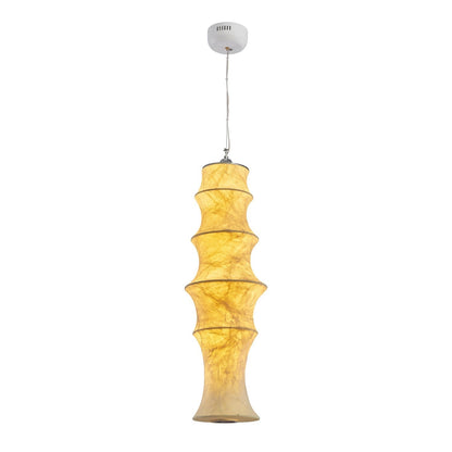 Falkland Tiered White Silk LED Pendant Lamp