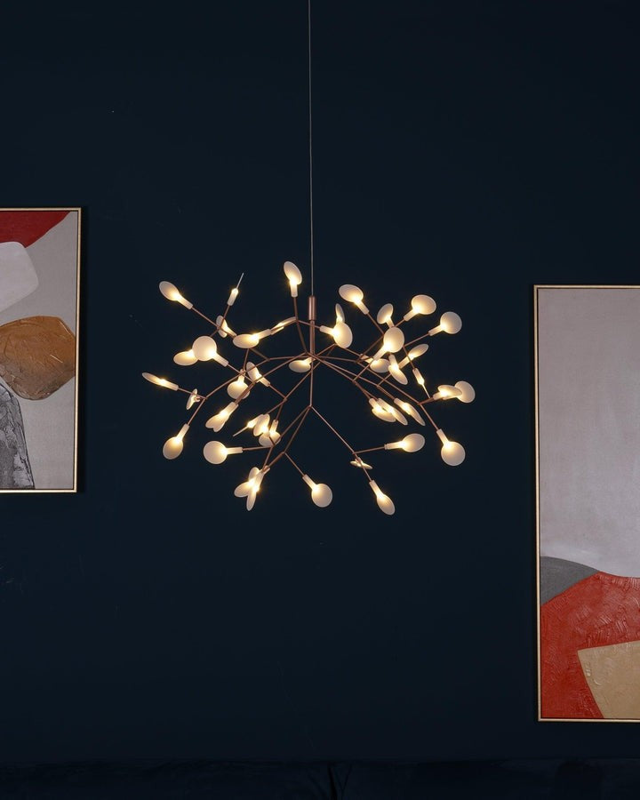 Firefly LED Branch Chandelier - Rose Gold Finish