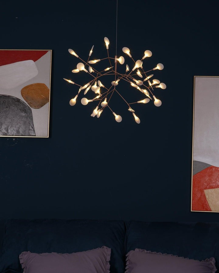 Firefly LED Branch Chandelier - Rose Gold Finish