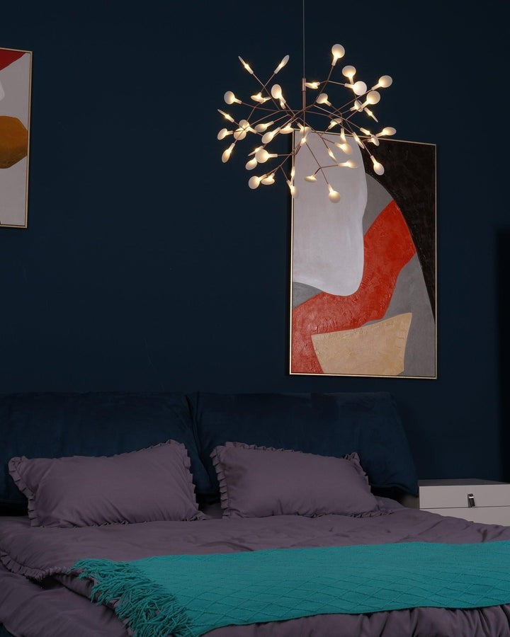 Firefly LED Branch Chandelier - Rose Gold Finish