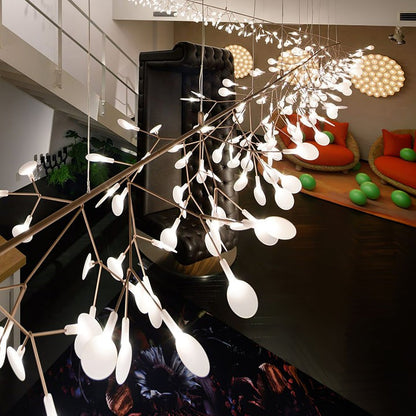 Firefly LED Branch Chandelier - Rose Gold Finish