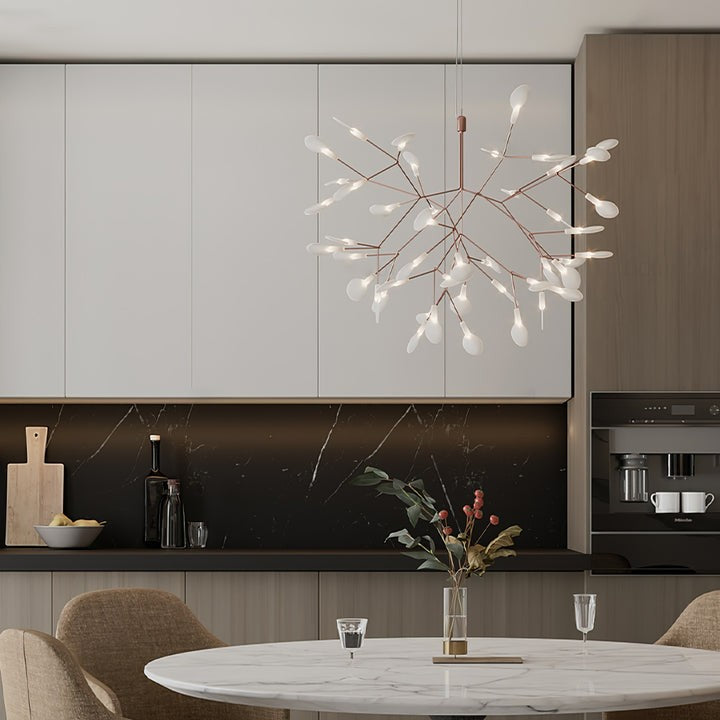 Firefly LED Branch Chandelier - Rose Gold Finish