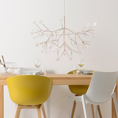 Firefly LED Branch Chandelier - Rose Gold Finish