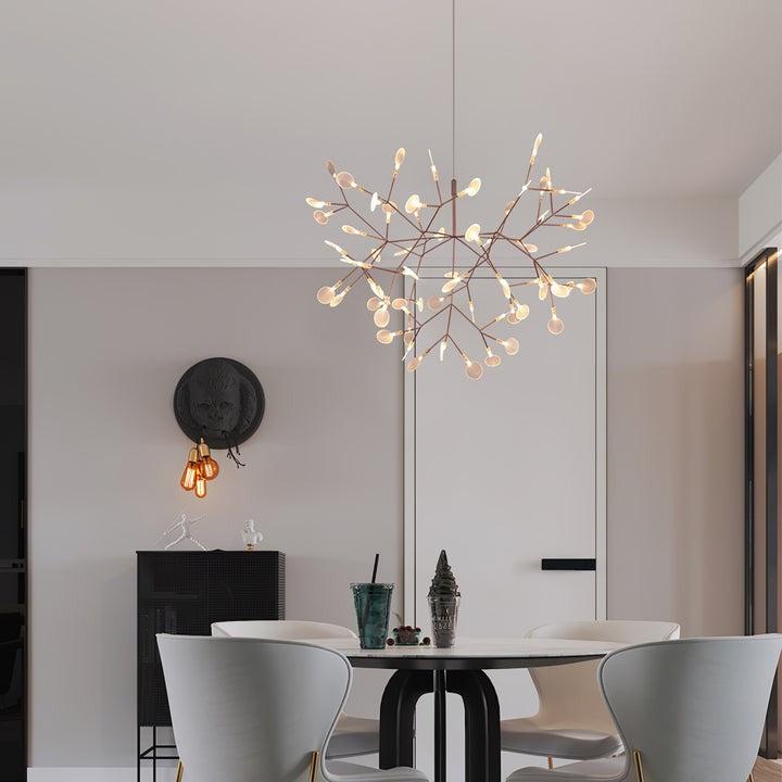Firefly LED Branch Chandelier - Rose Gold Finish