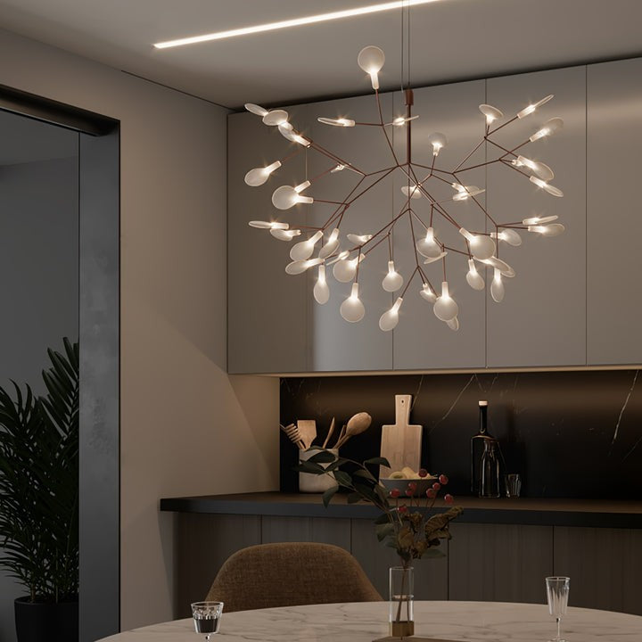 Firefly LED Branch Chandelier - Rose Gold Finish